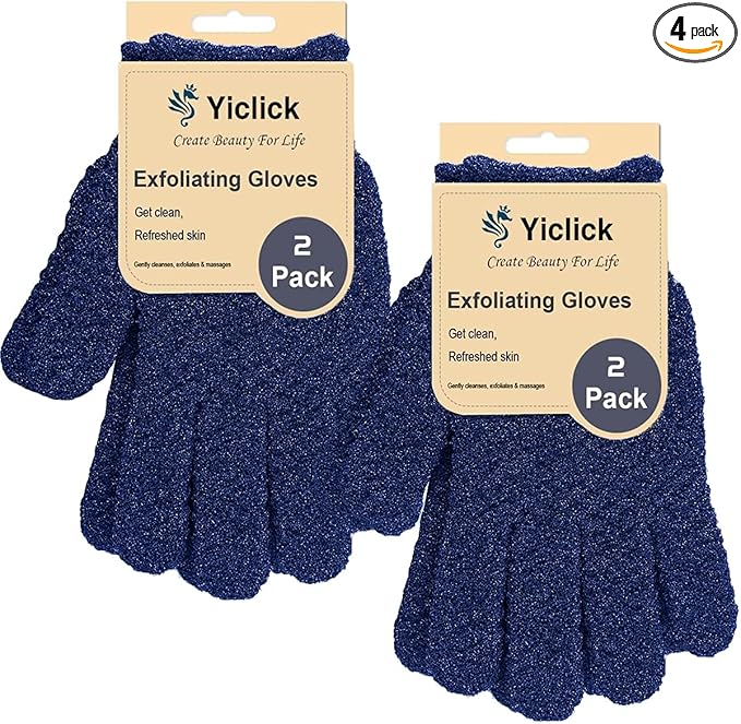 Yiclick Heavy Exfoliating Gloves, Exfoliating Body Scrubber by YiclickCreateBeautyforLife