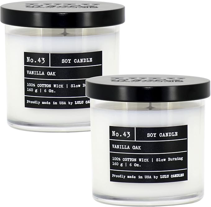 Lulu Candles | Vanilla Oak | Luxury Scented Soy Jar Candle | Hand Poured in The by LULUCANDLES