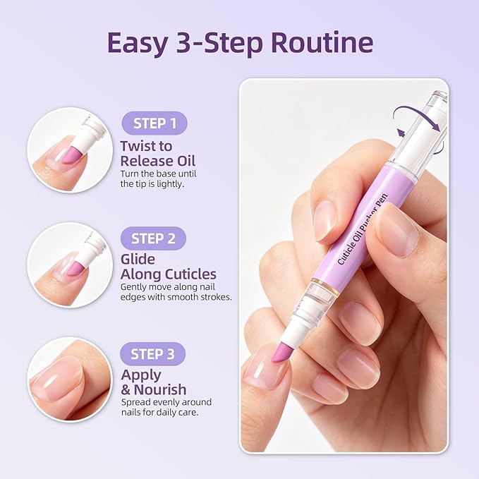2-in-1 Cuticle Oil Pusher Pen, 2026 New Ceramic Cuticle Pusher & Oil Pen - Image 8