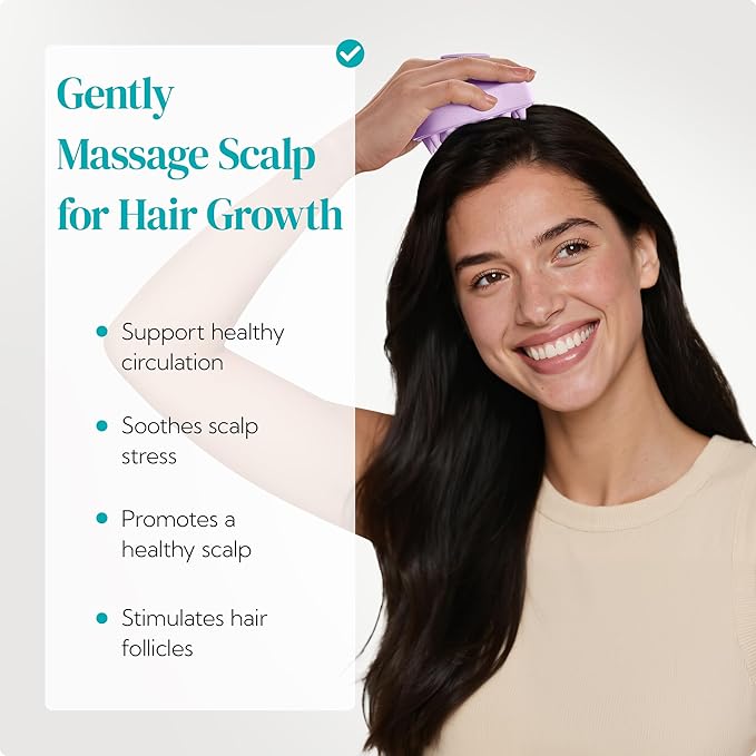 HEETA Scalp Massager 2 Pack for Hair Growth, Soft Silicone Bristles to Remove - Image 2