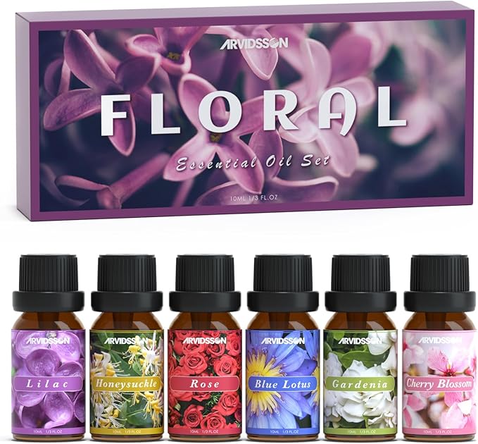 ARVIDSSON Floral Essential Oils Set, Natural Flower Essential Oil Gift by ARVIDSSON
