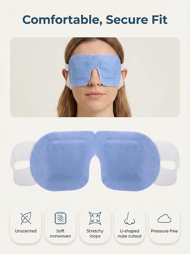 10 Packs Self Heating Steam Eye Mask: Warm Eye Compress - Image 5