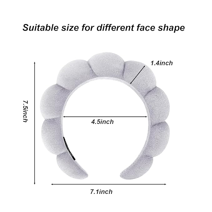 Spa Headbands for Washing Face Makeup Skin Care Women Bubble Facial Beauty - Image 2