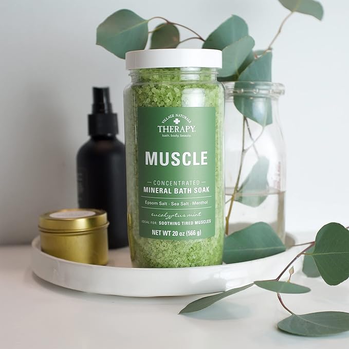 Village Naturals Therapy, Muscle Concentrated Mineral Bath Soak, Eucalyptus - Image 7
