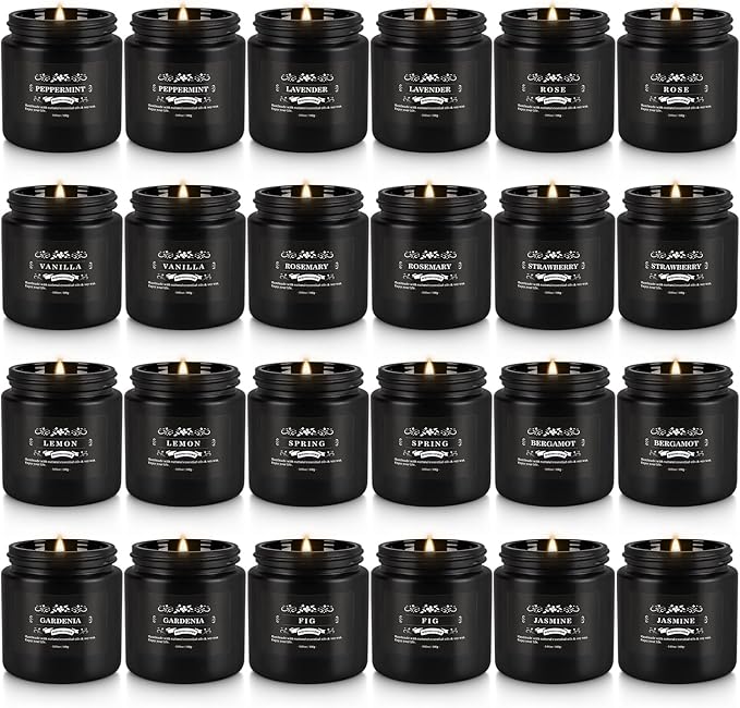 YOROXRG Scented Candles Gifts Set 24 Pack Soy Wax Travel Tin Jar Candles by YOROXRG