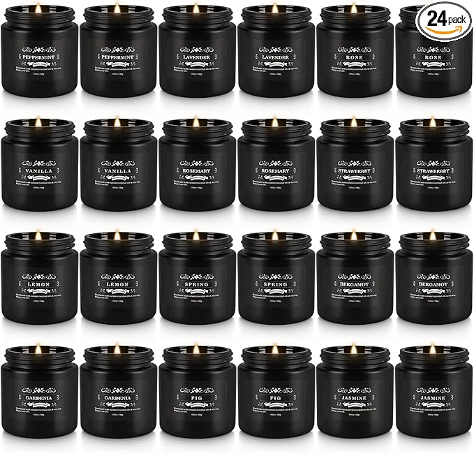 Scented Candle Set 24 Pack, Candle by Howemon