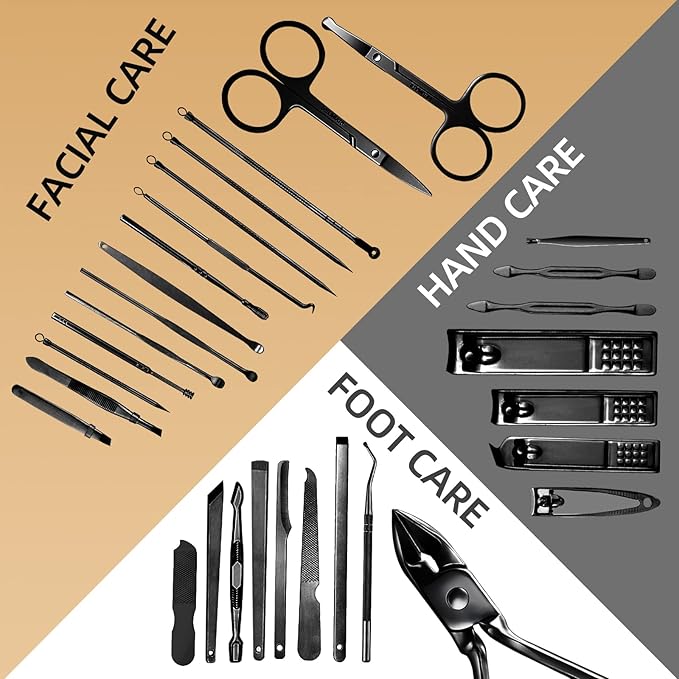 Manicure Set 30 in 1 Nail Clipper Set, Fingernail & Toenail Clippers, Manicure - Image 6