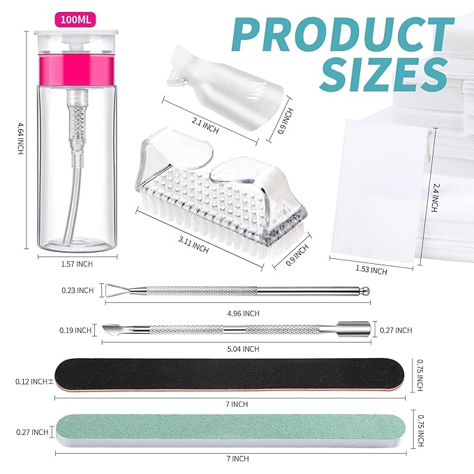 FANDAMEI Nail Polish Gel Remover Tools Kit, 100ml Nail Polish Remover Bottle - Image 7
