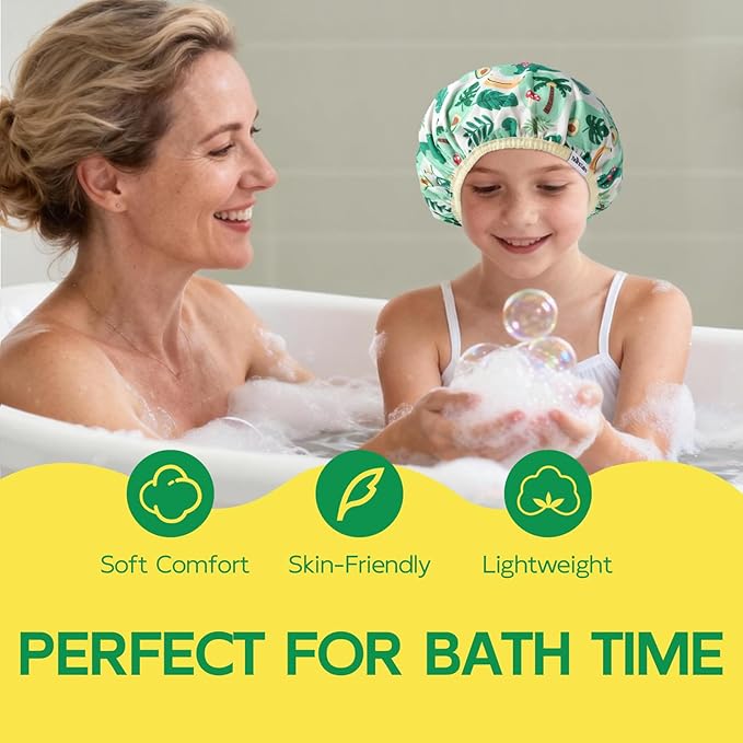 Years calm Kids Shower Cap, Waterproof Reusable Cartoon Bath Cap - Image 6