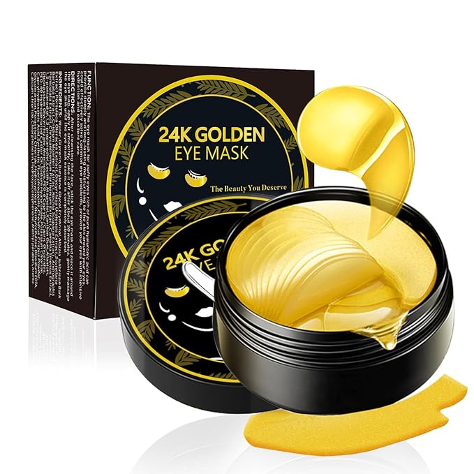 Under Eye Patches, 24K Gold Eye Mask, Collagen Gel Pads Patch Treatments by Felico