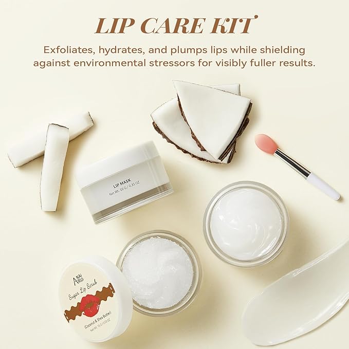 ANAI RUI Coconut Lip Scrub & Lip Mask Set - Image 9