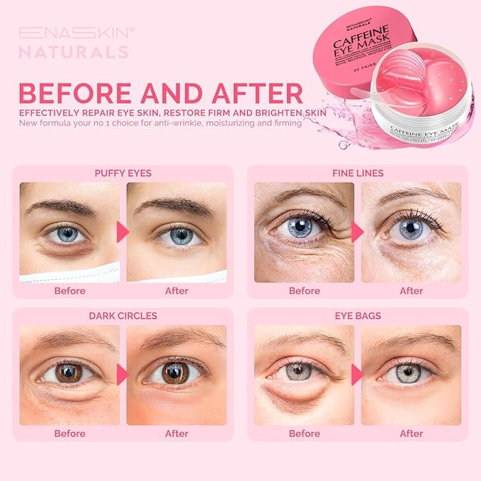 Under Eye Patches for Puffiness Kit: 120 Pcs Green Tea & Caffeine Eye Mask for - Image 4