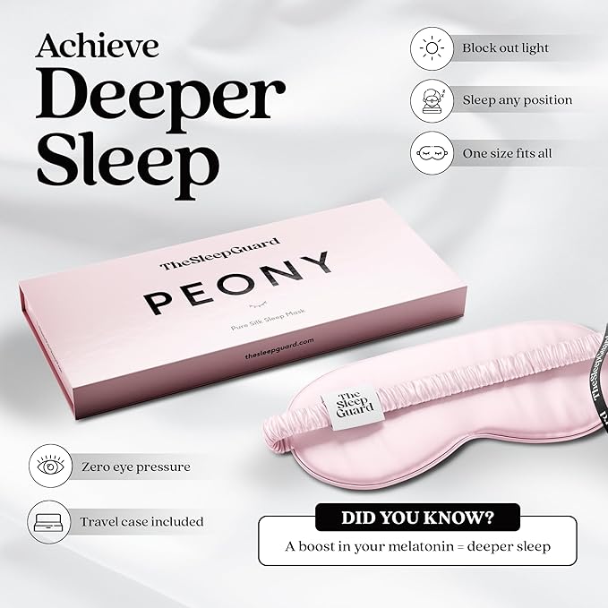 TheSleepGuard Pure Silk Sleep Mask Light Blocking Travel Essentials. Eye Masks - Image 3