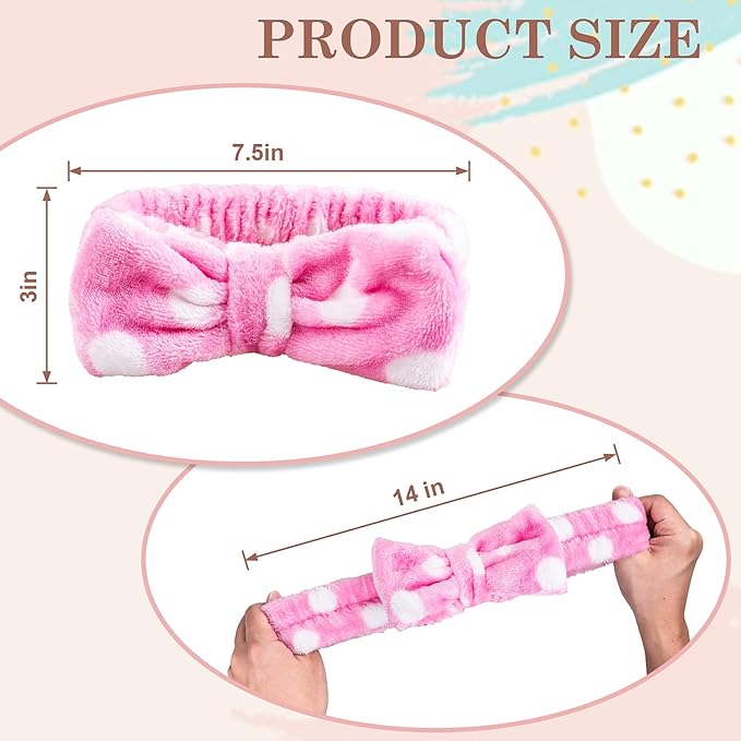 9 Pcs Spa Headband for Washing Face, Skincare Headband, Microfiber Makeup - Image 2