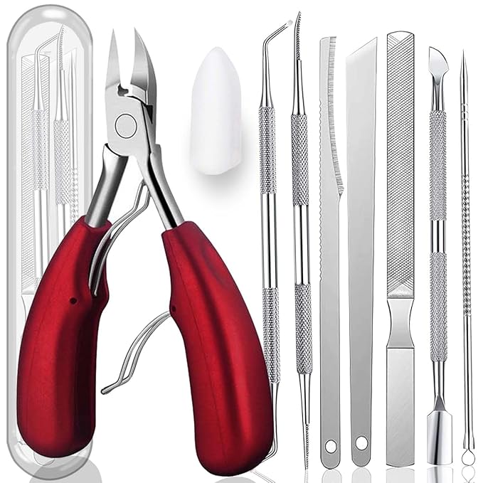 10PCS Toenail Clippers Tool, Ingrown toenail Tool, Professional Thick & Ingrown by EODIEBN
