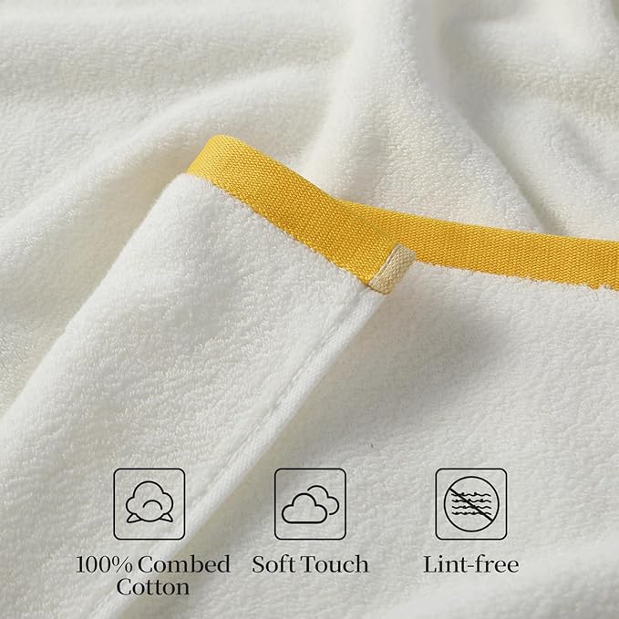 REDKISS 6 Piece Luxury Bath Towel Set, 2 Bath Towels, 2 Hand Towels, 2 - Image 6