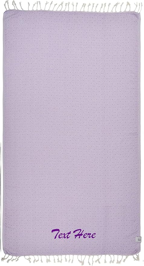 Personalized Embroidered Beach Towel | Throw Blanket, Sand Free, Highly by LA%60HAMMAMFINELIVING