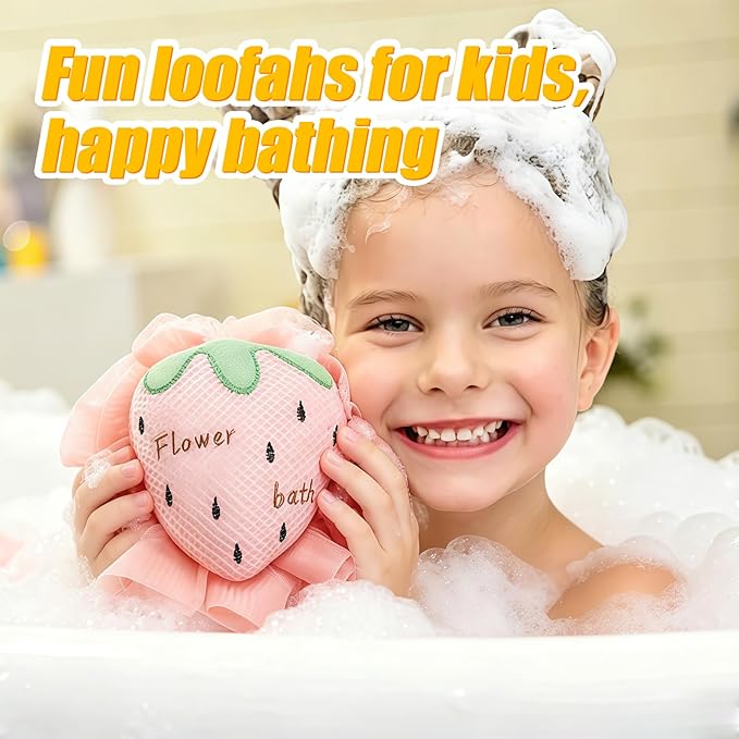 Kids Loofah, Cute Cartoon Animal Kids Bath Sponge - Image 5