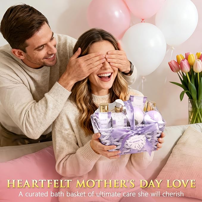 Mothers Day Birthday Gifts for Women, Lavender Relaxing Spa Gift Baskets for - Image 3