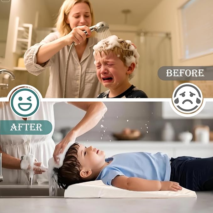 Wibeelee Hair Washing Station for Kids Waterproof Shampoo Foam Mat - Image 6