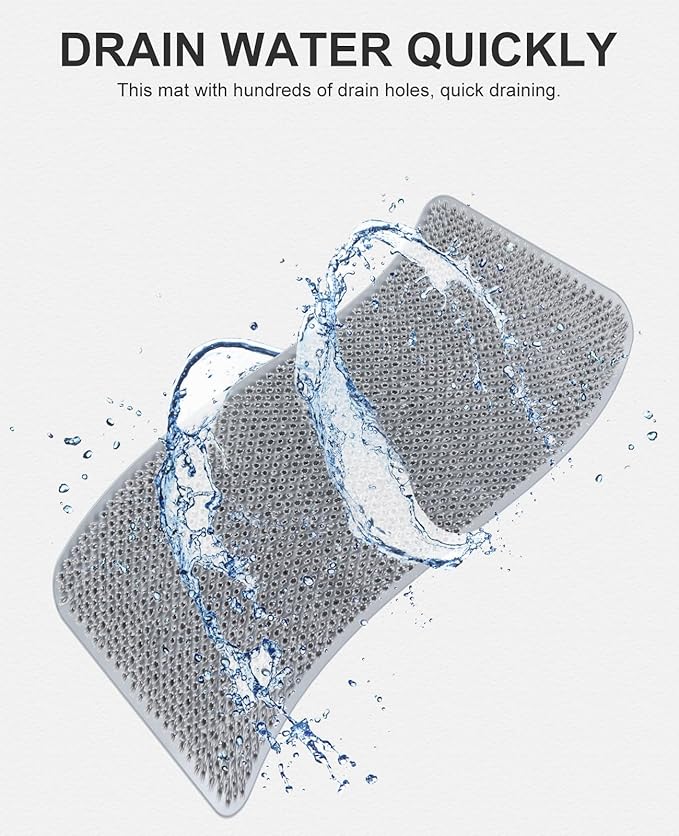OTHWAY Non Slip Grassy Bathtub Mat : 25.6X13.4 inches Sturdy But Soft Bath - Image 2