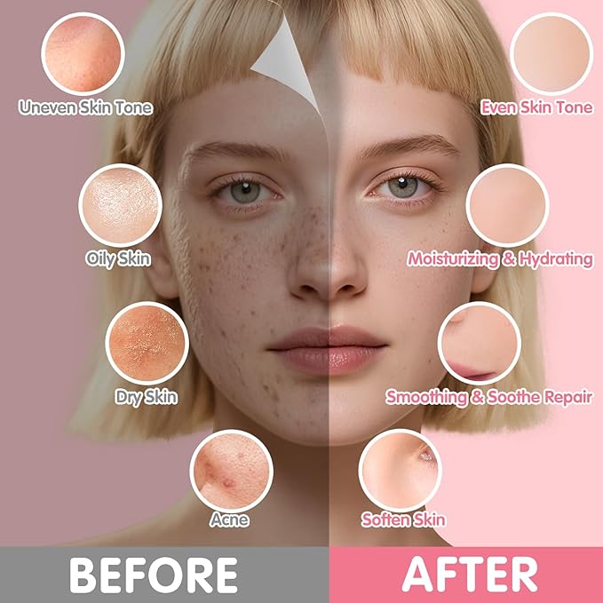 Pjordo Jelly Masks for Facials Professional, Bulgarian Rose Hydrating & - Image 5