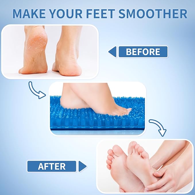 Yolife Shower Foot Scrubber Mat, Anti-Slip Bath Mat - Image 2