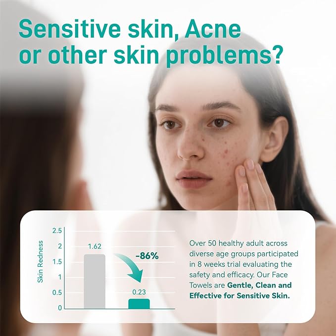 Face Towels, Face Towelettes XL, Ultra Soft Makeup Remover Dry Wipes, Thick - Image 5