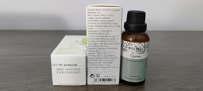 Cypress Essential Oil, 1.01Fl.Oz PHATOIL Pure Essential Oil Singles - Image 8