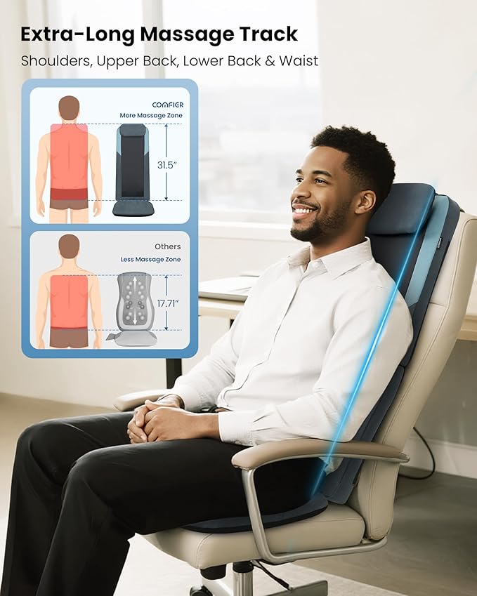 COMFIER Shiatsu Back Massager Chair Pad - Image 3