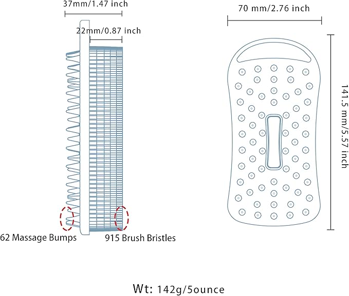 2 PC Silicone Body Scrubber, 2 in 1 Exfoliating Shower Bath Scrubber, Soft - Image 9