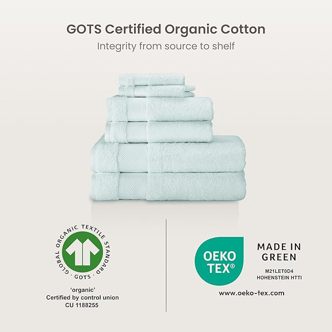 BIOWEAVES 100% Organic Cotton Bath Sheet Set of 2 | Soft Oversized Bath Towels - Image 8