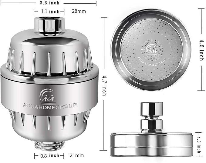AquaHomeGroup High Pressure Filtered Shower Head - Image 4