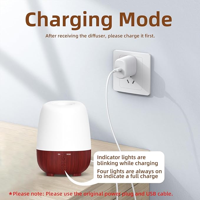 SEEDSEEL 150ML Cordless Essential Oil Diffuser, Rechargeable Battery-Operated - Image 3