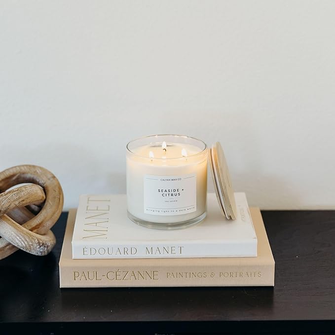 Calyan Wax Co. Seaside & Citrus 3 Wick Scented Candle - Image 8