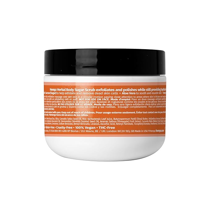 Hempz NEW Mini Sugar Body Scrub, Sweet Pineapple & Honey Melon, Travel Size - Image 2