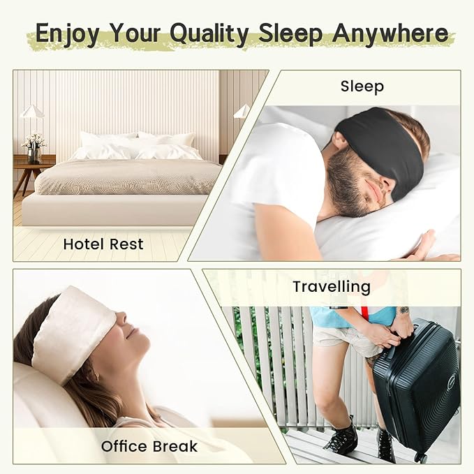 2pcs 100% Handmade Bamboo Sleeping Eye Mask - Image 7