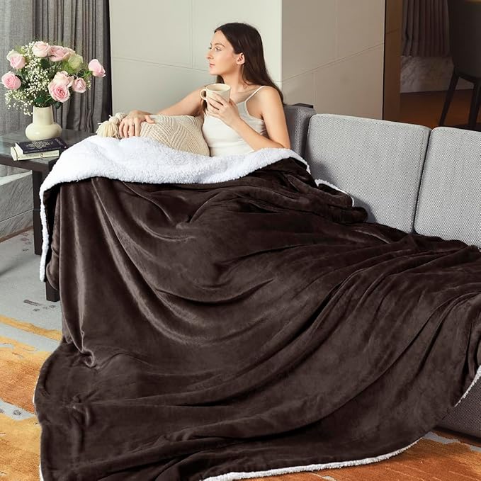 KAWAHOME Sherpa Fleece Queen Size Blanket - Image 7