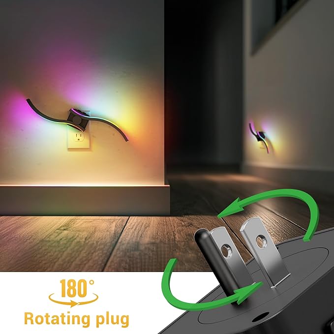 L LOHAS LED Night Light, 2 Pack Night Lights Plug into Wall, Modern Nightlight - Image 6