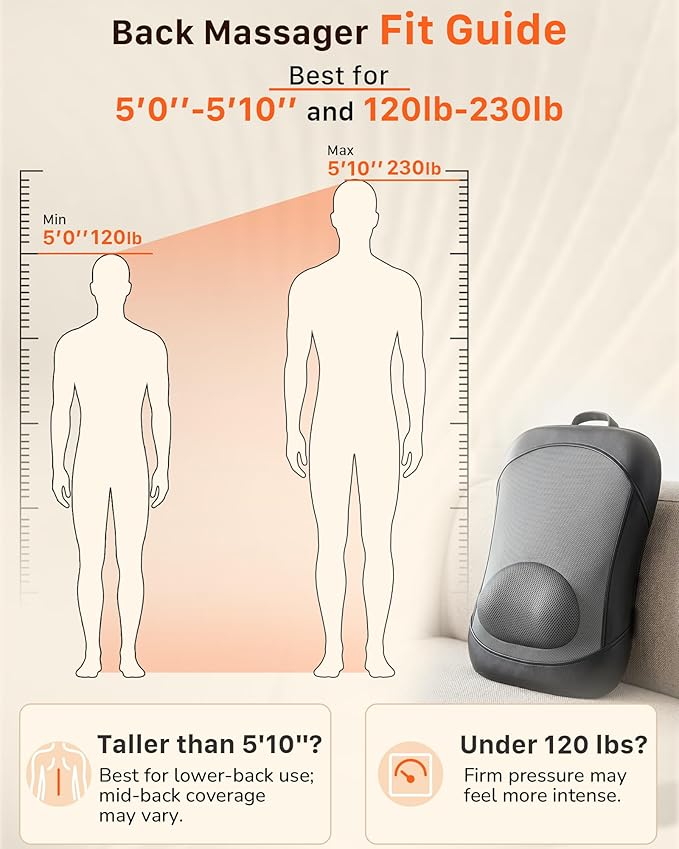 Back Massager for Pain Relief Deep Tissue : Rolling Up and Down, Not Just 4 - Image 4