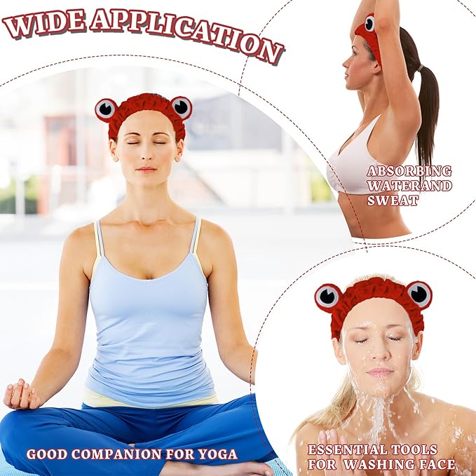 Jowmoy red Frog Eye Elastic Headband - Image 5