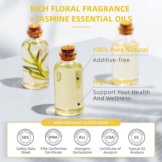 HIQILI Jasmine Essential Oil, Pure & Natural Jasmine Oil - Image 6