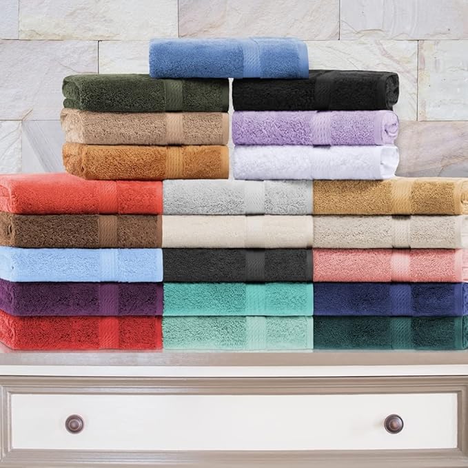Superior Egyptian Cotton Pile Face Towel/Washcloth Set of 6, Ultra Soft Luxury - Image 10