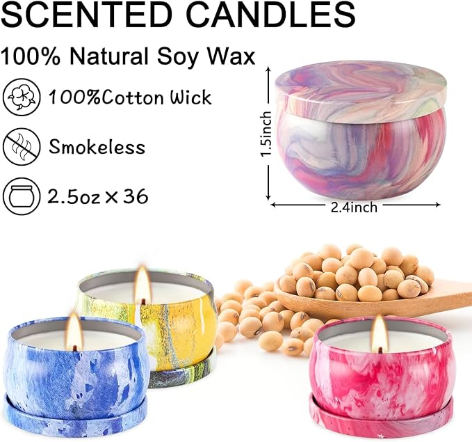 36 Packs Scented Candles Gift Set, Fragrances Candle - Image 6