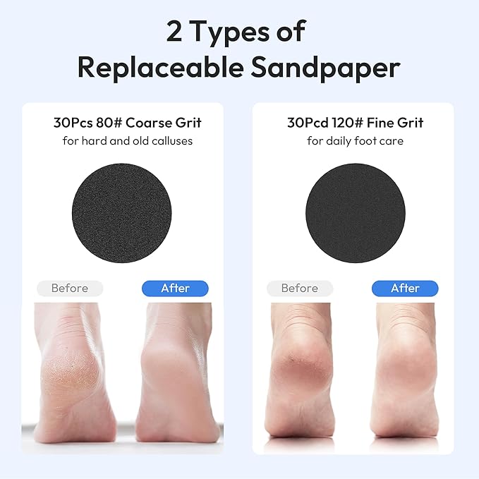 Electric Foot Callus Remover, 2-in-1 Rechargeable Portable Electric Foot File - Image 6