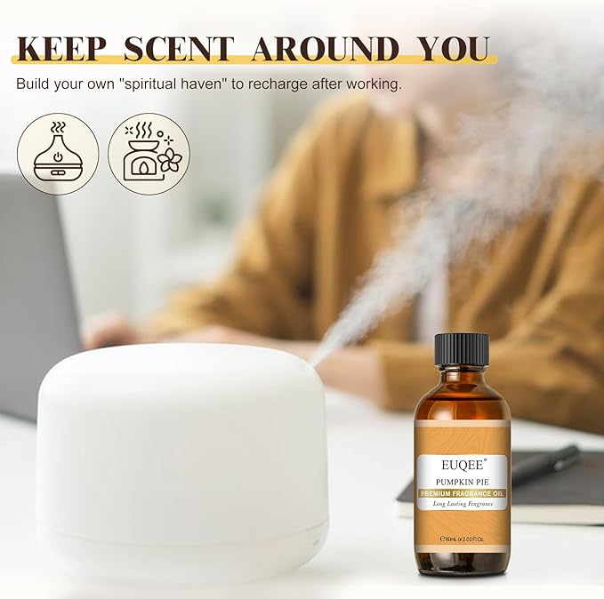 EUQEE Pumpkin Pie Fragrance Oil, Premium Pumpkin Pie Scented Essential Oils - Image 5