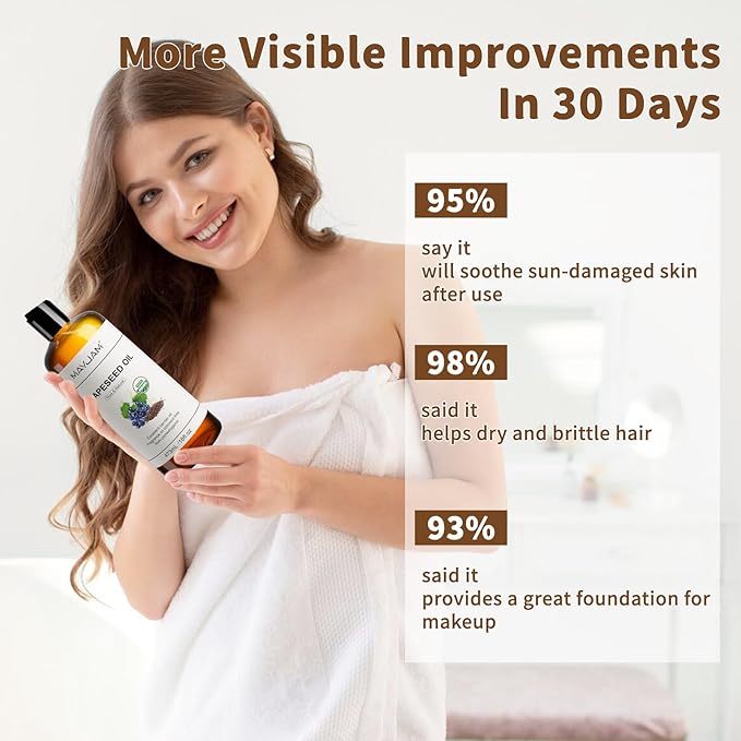 MAYJAM Organic Grapeseed Oil for Skin & Hair 16 oz, USDA Certified 100% Pure & - Image 7
