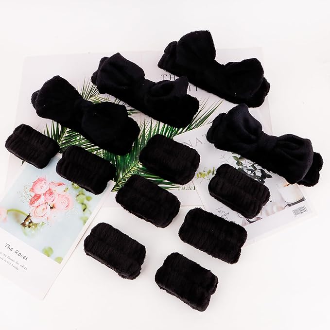 CIEHER 12 PCS Black Makeup Headband - Image 8
