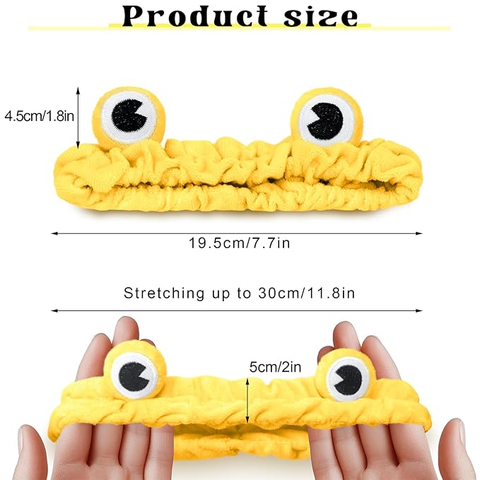 Jowmoy yellow Frog Eye Elastic Headband - Image 2