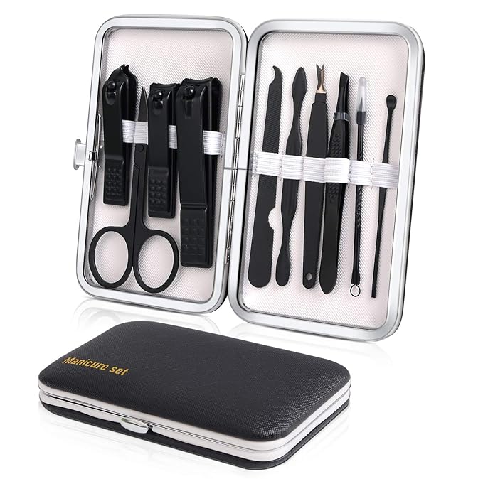 Manicure Set, Travel Mini Nail Clippers Kit Pedicure Care Tools by KeibyCitom